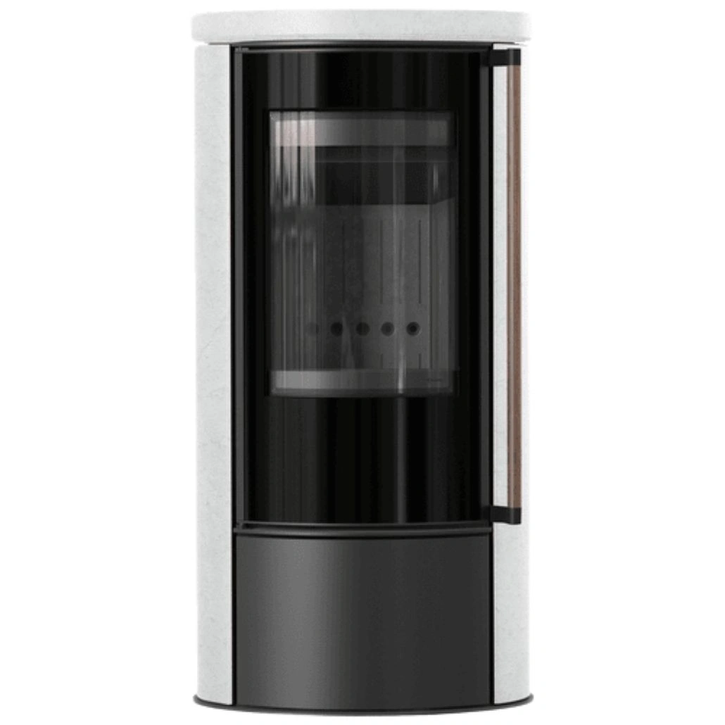 Soba Erik 5.5kW ceramica White Natural - maner lemn - samota neagra.jpg